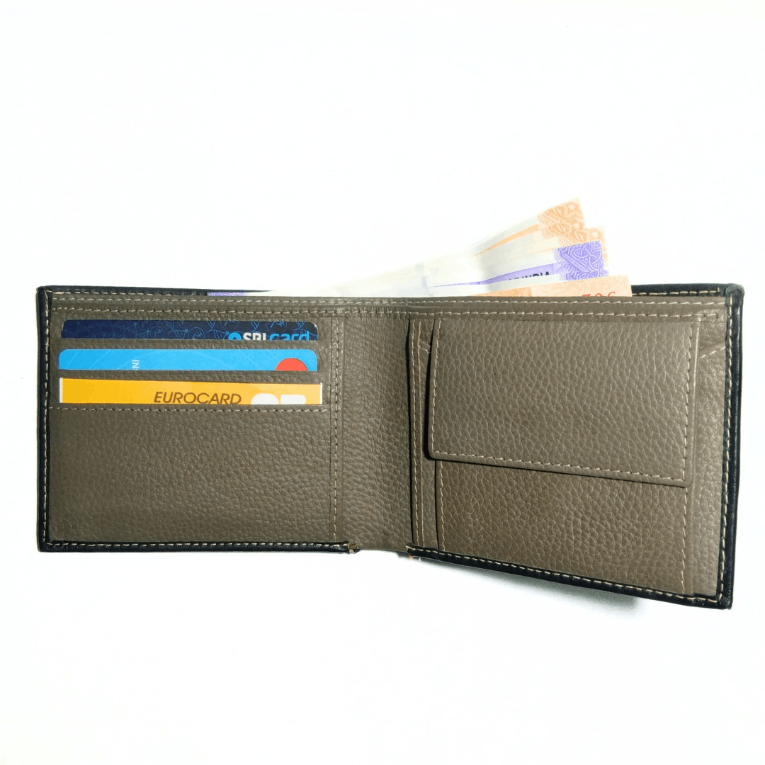 corkin genuine leather wallet grey