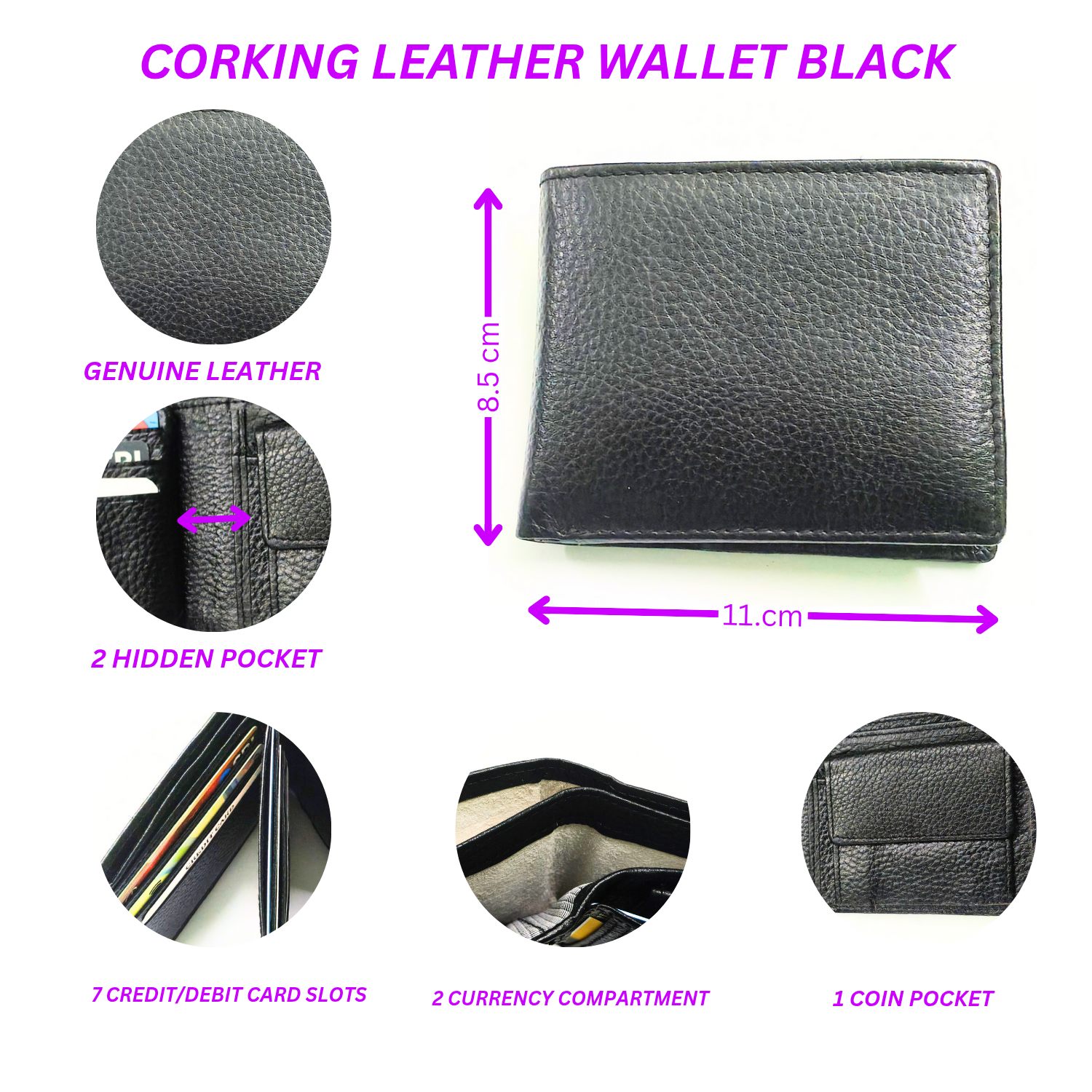 corking leather wallet