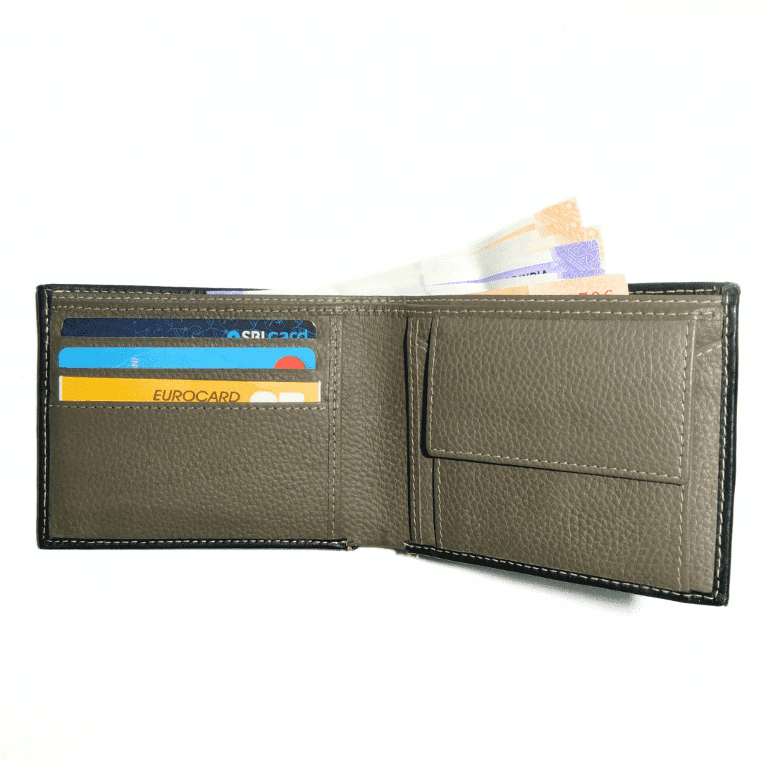 corkin genuine leather wallet grey